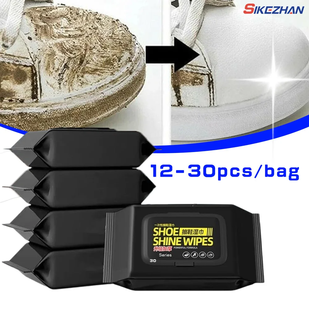 Sneaker Care Wipes - 12 pçs/30 pçs/saco sapatos descartáveis toalhetes